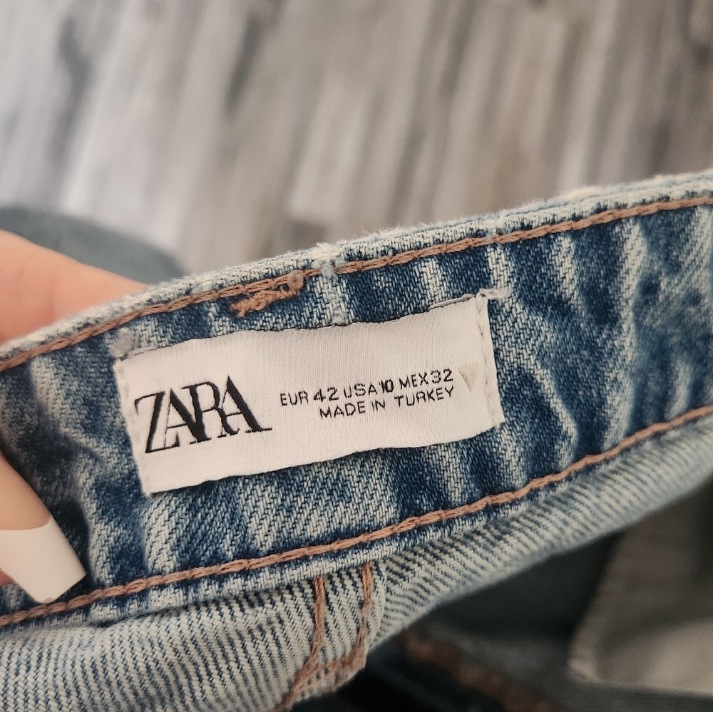 Zara High Rise Women Jeans - Light Blue - Picture 7 of 7